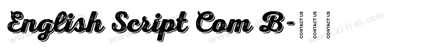 English Script Com B字体转换